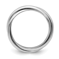 14k White Gold Rolling Band