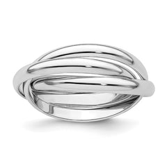 14k White Gold Rolling Band