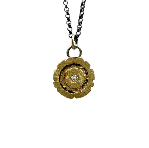 Redwood Slice Pendant – Gold