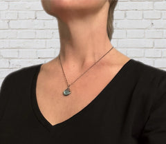 Rose-cut Aquamarine Pendant