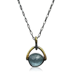 Rose-cut Aquamarine Pendant