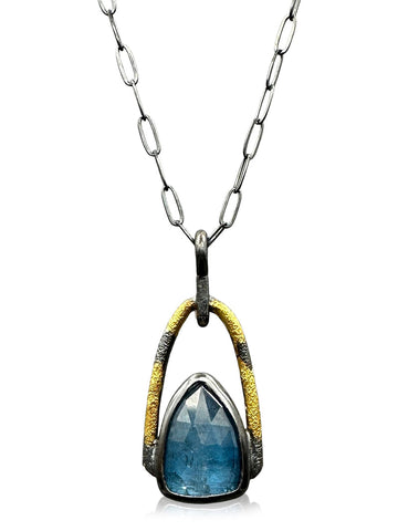 Mahogany druzy agate, Silver bezel, 18" Silver cable 1.5mm