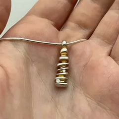 Duo Diamond Silver Pendant