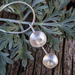 Lunar Drop Pendant with Diamonds