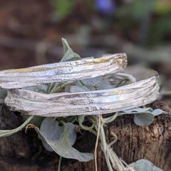 Thin Silver Wrap Bangle