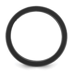 Silicone Black 8.7 mm Flat Edge Band