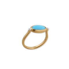 22K Gold Oval Sloane Sweet  Turquoise Therapy Ring