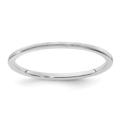 14K Gold 1.2mm Half Round Satin Stackable Band