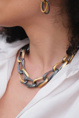 Sway Necklace with 6 Gold Fused Links