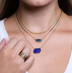 Zebra Layered Ring with Diamonds in 24K Gold & Oxidized Silver