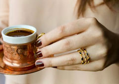 Love Stackable Sapphire & Diamond Ring in 22K Gold