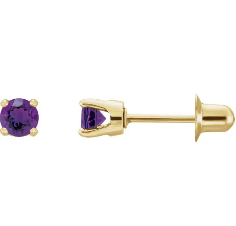 14K Gold 1/2 CTW Diamond Stud GH Color SI2-3 Clarity Threaded Post Earrings