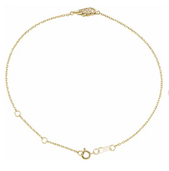 14K Gold .015 CTW Natural Diamond Angel Wing Bracelet