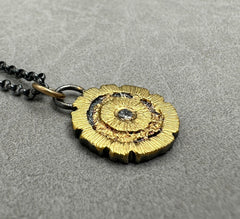 Redwood Slice Pendant – Gold