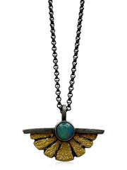 Small Sunburst Opal Pendant