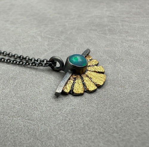 Small Sunburst Opal Pendant
