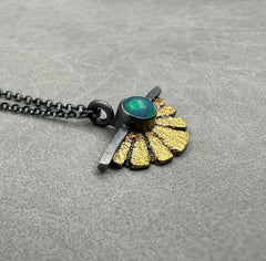 Small Sunburst Opal Pendant