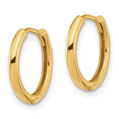 14K Gold Polished Mini Hinged Hoop Earrings