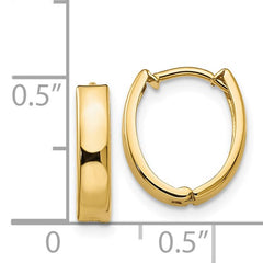 14k Gold 3 mm Hinged Hoop Earrings