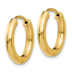 14K Gold Polished Hoop Earrings