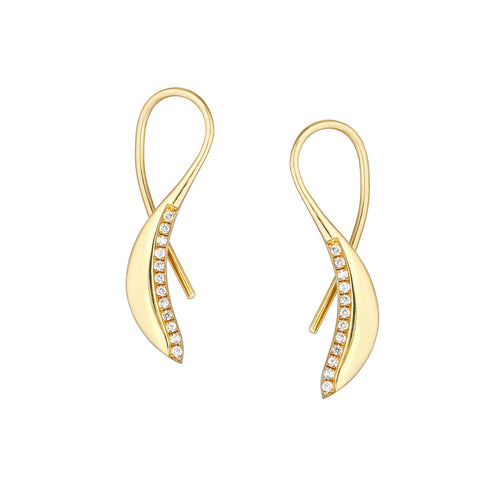 Interlocking Open Rectangle Drop Earrings