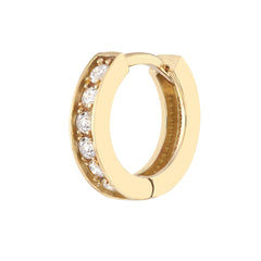 1/8tcw Diamond 10mm Huggie Hoop Earrings