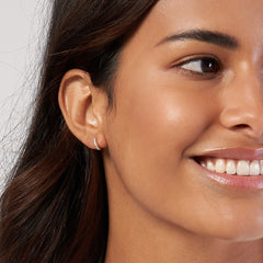 1/8tcw Diamond 10mm Huggie Hoop Earrings