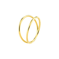 14K Gold Double Row Wire Ring