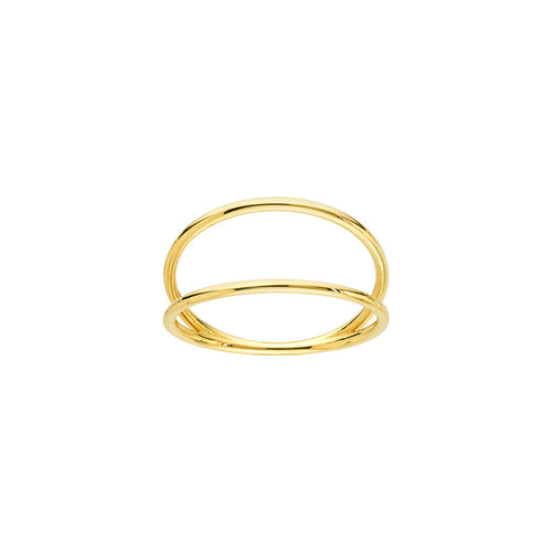 14K Gold Double Row Wire Ring