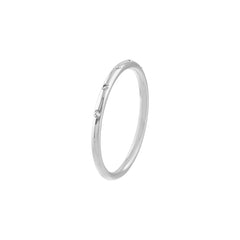 14K Gold 5-Diamond Station Thin Band