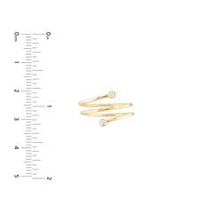 Diamond Wrap Around Bypass Ring