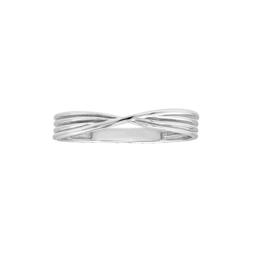 14K Gold Textured Pinched Band | Modern Stackable Ring