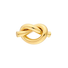 14K Gold 2mm Tube Love Knot Earrings
