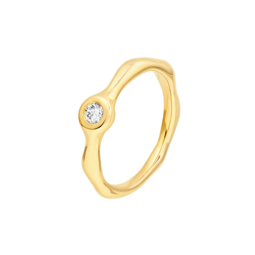Diamond Organic Ring | Modern Organic-Style Band