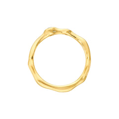 Diamond Duo Organic Ring | 1/10 CTW Bezel-Set Diamond