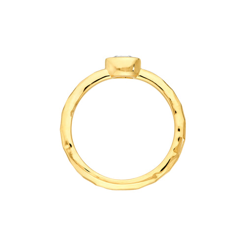 Pear Diamond Bubble Ring | 14K Gold, 1/6 CTW Diamond