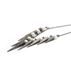 Sterling Silver Waterfall Necklace with Freshwater Pearls