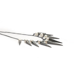 Sterling Silver Waterfall Necklace with Freshwater Pearls