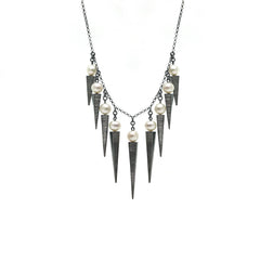 Sterling Silver Waterfall Necklace with Freshwater Pearls