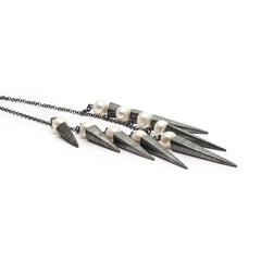 Sterling Silver Waterfall Necklace with Freshwater Pearls