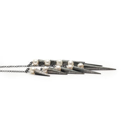 Sterling Silver Waterfall Necklace with Freshwater Pearls