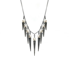 Sterling Silver Waterfall Necklace with Freshwater Pearls