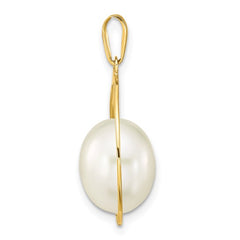 14K 9-10mm White Freshwater Pearl Pendant