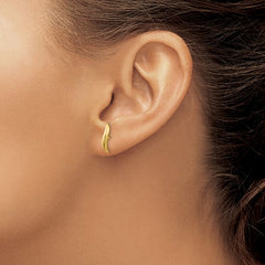 14k Polished S-Shape Post Earrings