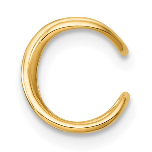 14K Yellow Gold Polished Criss Cross Ear Cuff