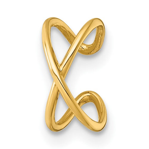 14K Yellow Gold Polished Criss Cross Ear Cuff