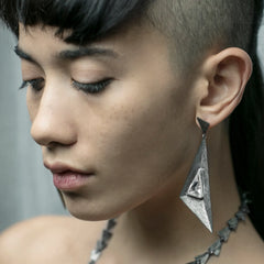 Crystal Triangle Earrings