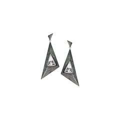 Crystal Triangle Earrings
