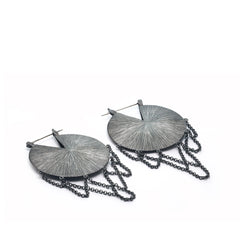 Arches Earrings | Etched & Oxidized Sterling Silver