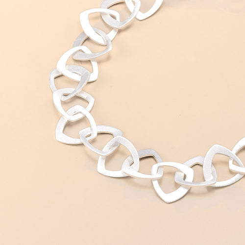 Silver Geometric Link Bracelet